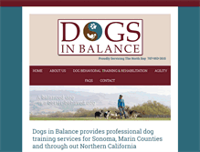 Tablet Screenshot of dogsinbalance.net